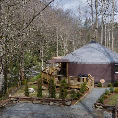 Willa Tranquil Haven Luxy Yurt - Creekside Glamping With Private Hot Tub Topton Zewnętrze zdjęcie