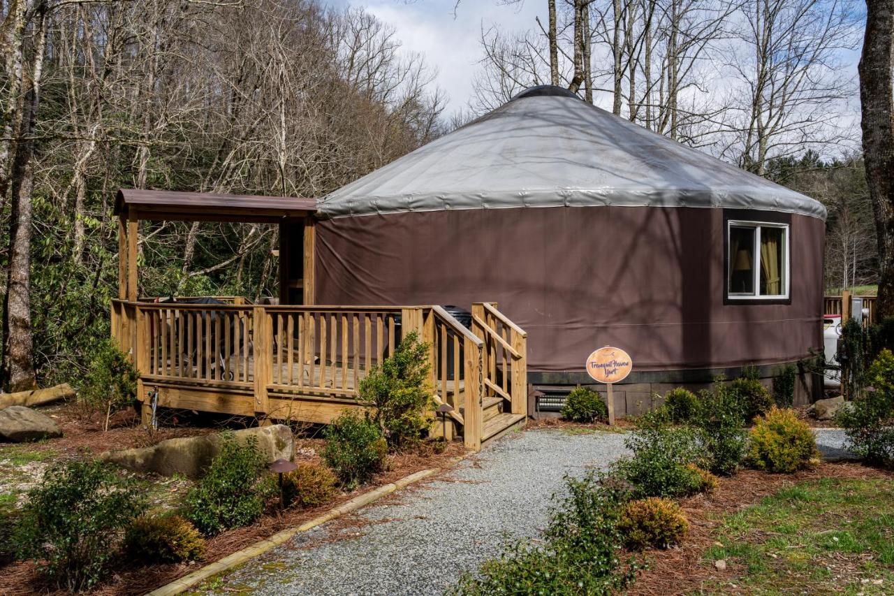 Willa Tranquil Haven Luxy Yurt - Creekside Glamping With Private Hot Tub Topton Zewnętrze zdjęcie